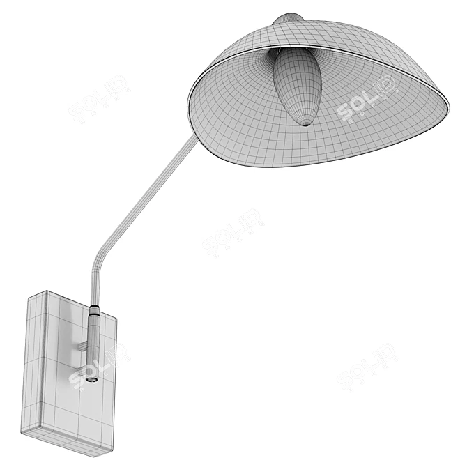 Swing Arm Sconce with UVs 3D model image 6