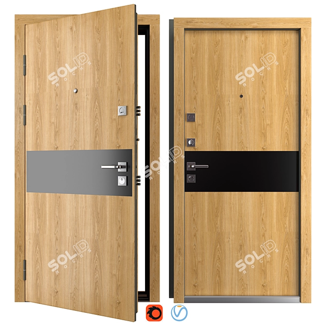 Aluminum Entry Door Nova_022 (WISNIOWSKI) 3D model image 1