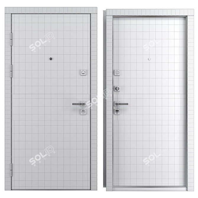 Aluminum Entry Door Nova_022 (WISNIOWSKI) 3D model image 4