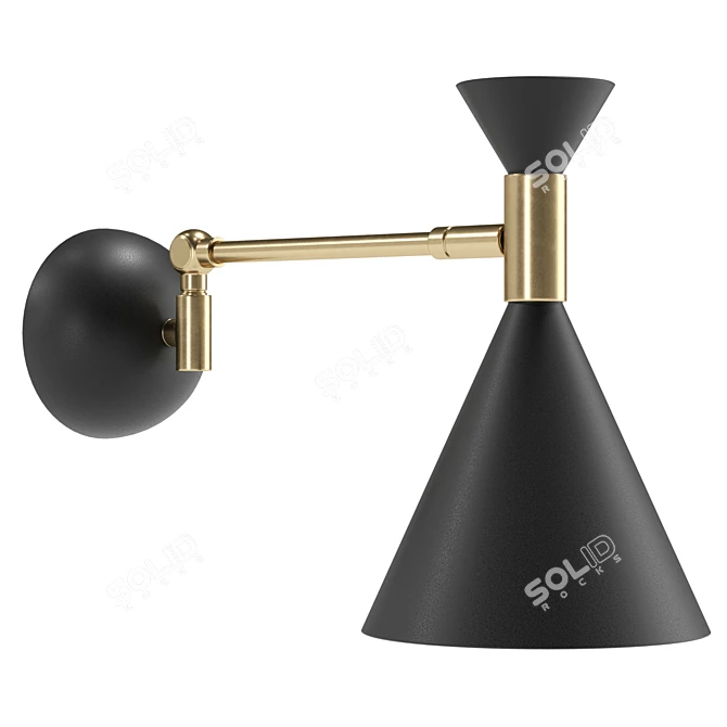 Modern Swing Arm Sconce with UV Textures 3D model image 3