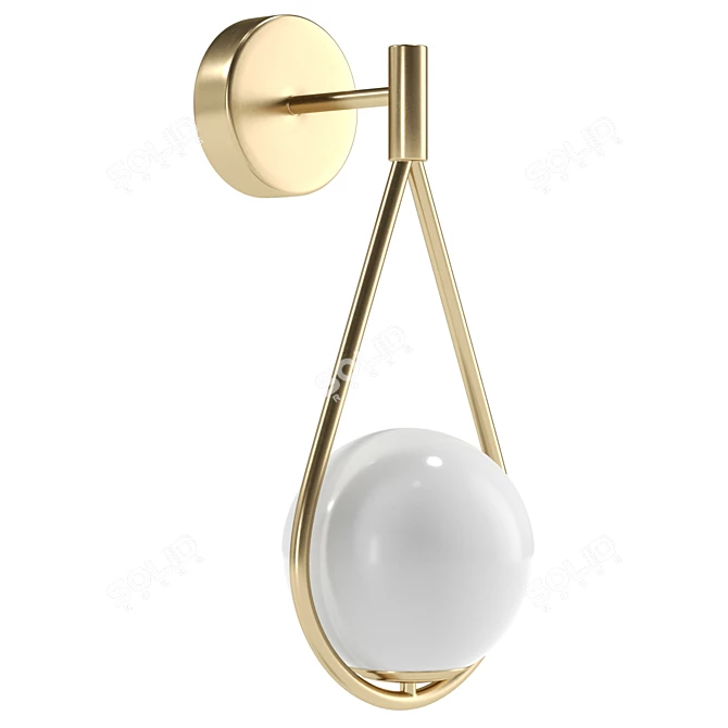 Modern LED Armed Sconce 15.76 3D model image 4