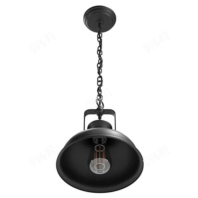 Tech-Savvy Single Dome Pendant 3D model image 4