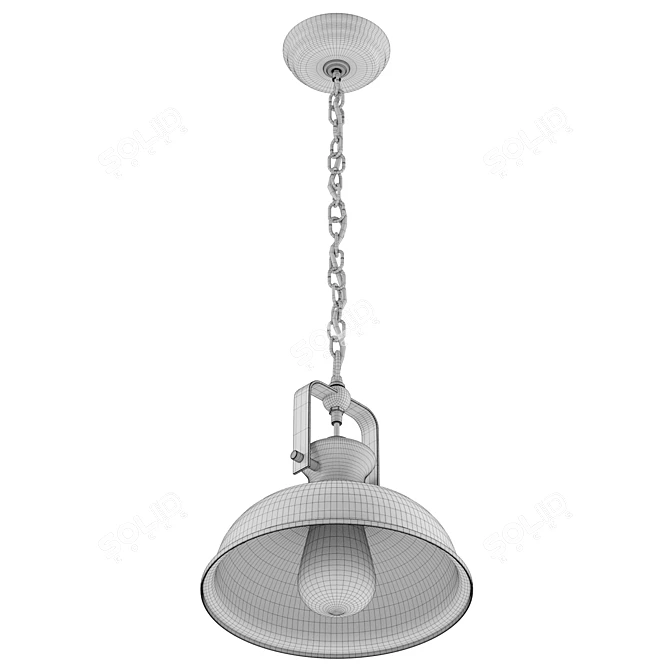 Tech-Savvy Single Dome Pendant 3D model image 6