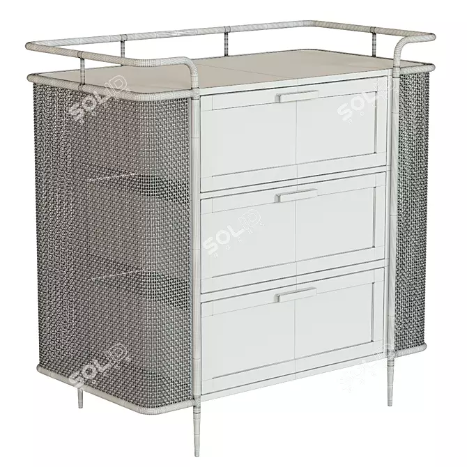 Modern Fence Dresser 3D model image 2