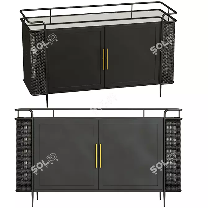 Kare Design Fence Sideboard 3D model image 1