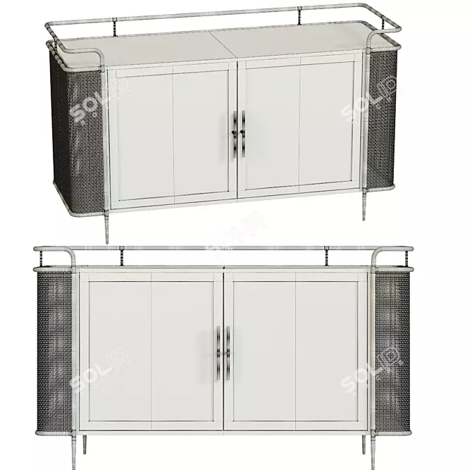 Kare Design Fence Sideboard 3D model image 2