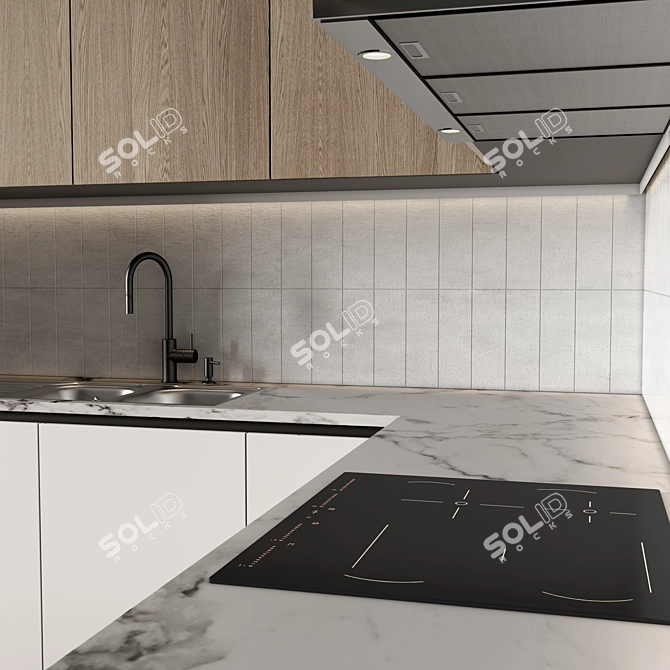 Modern Kitchen 3D Model 2015 3D model image 2