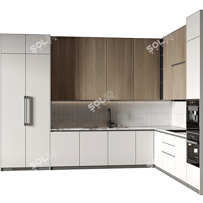 Modern Kitchen 3D Model 2015 3D model image 5