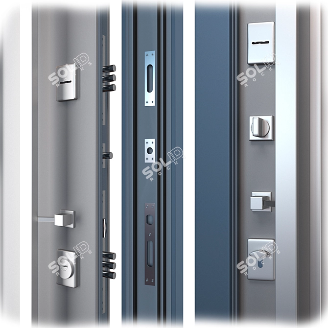 Title: Aluminum Entry Door Nova_028 3D model image 2