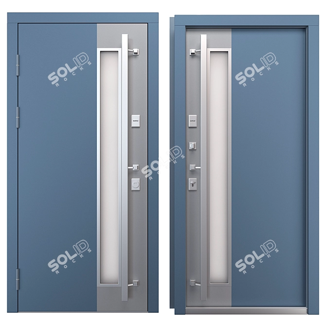 Title: Aluminum Entry Door Nova_028 3D model image 3