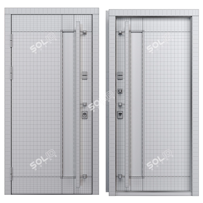 Title: Aluminum Entry Door Nova_028 3D model image 4