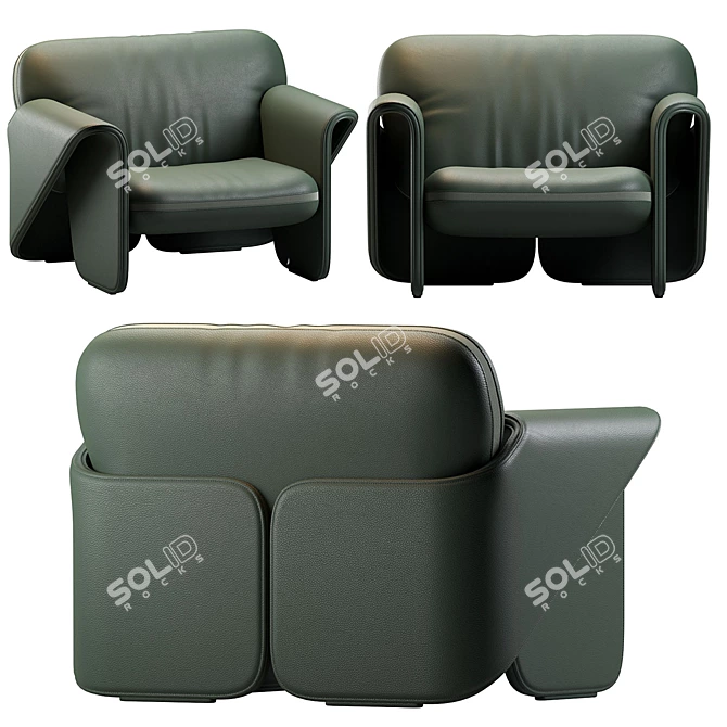 DS 125 Armchair De Sede 3D model image 4