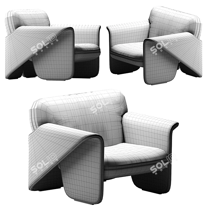 DS 125 Armchair De Sede 3D model image 5