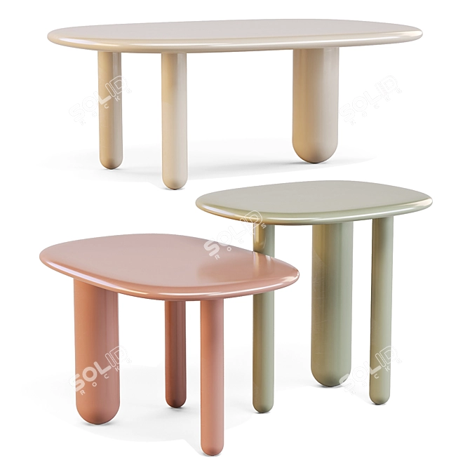 Driade Tottori Coffee Tables 3D model image 1