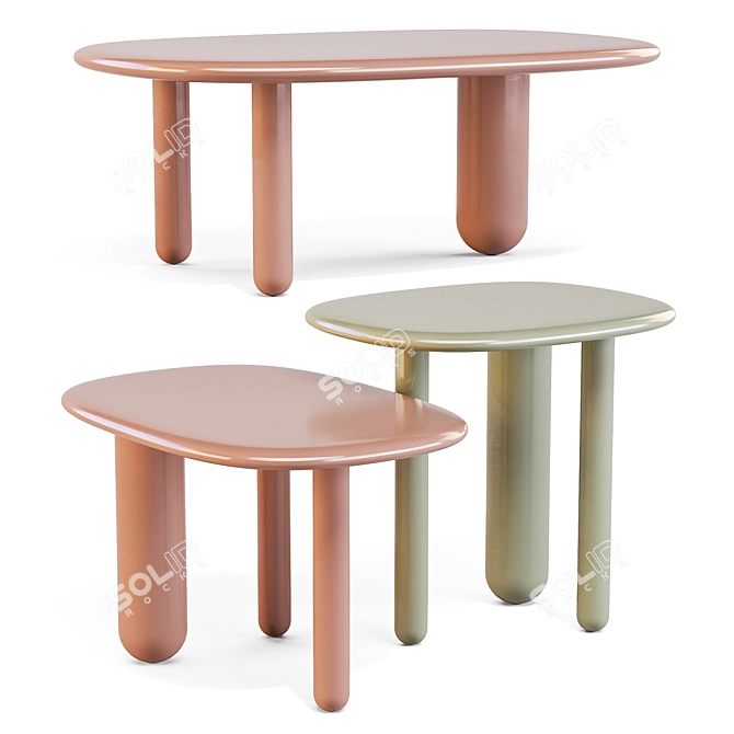 Driade Tottori Coffee Tables 3D model image 2