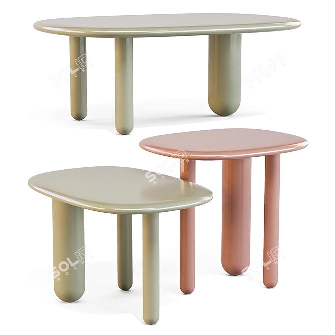 Driade Tottori Coffee Tables 3D model image 3