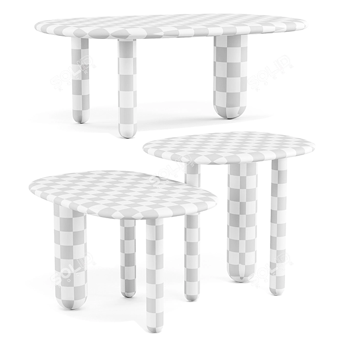 Driade Tottori Coffee Tables 3D model image 4