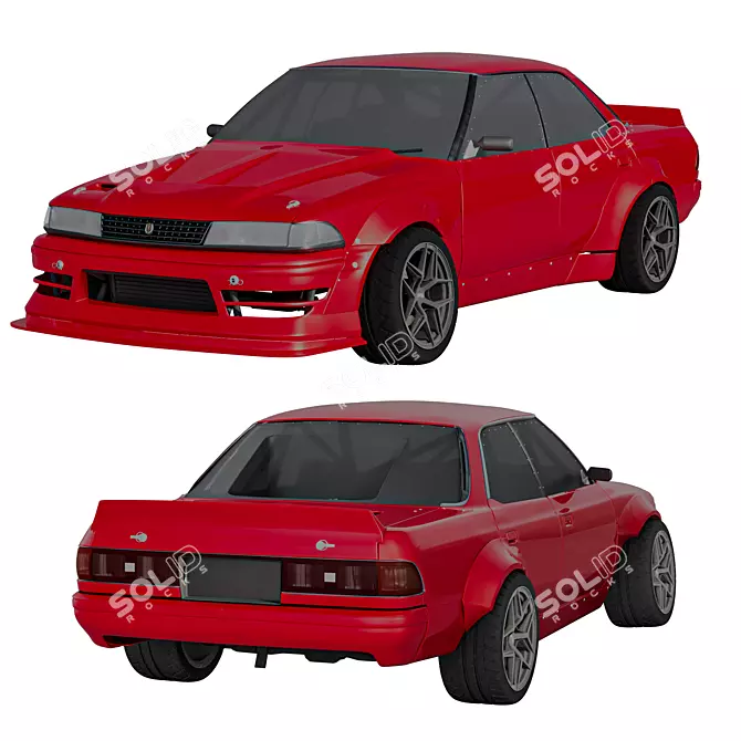 Toyota Mark II X80 TurboSmooth 3D model image 1