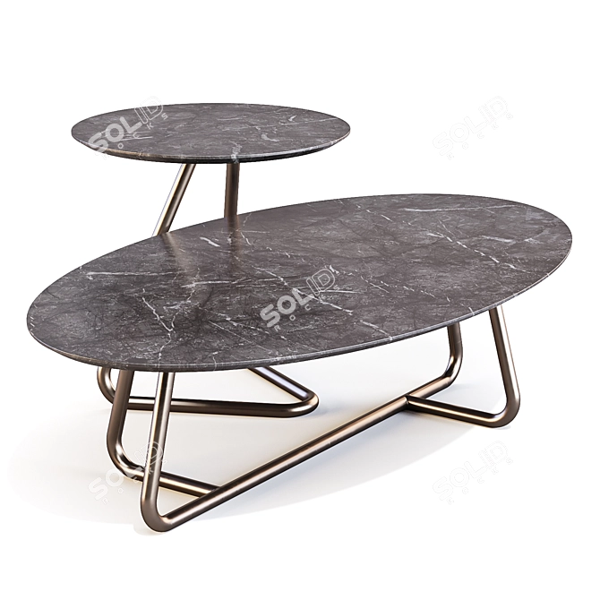 Alef Coffee Side Table Set 3D model image 1