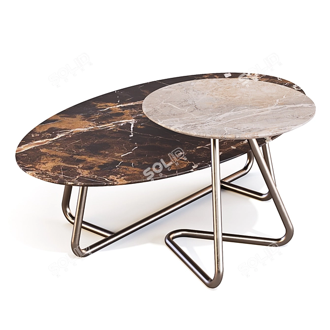 Alef Coffee Side Table Set 3D model image 3