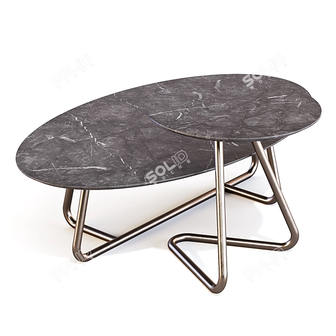 Alef Coffee Side Table Set 3D model image 4
