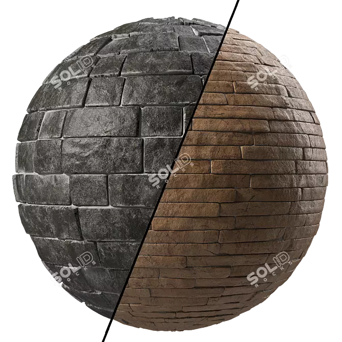 Seamless Stone Wall Materials 4k 3D model image 3