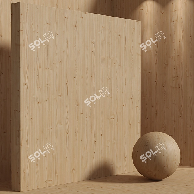 Seamless Pine & Spruce Wood Material Set 3D model image 2