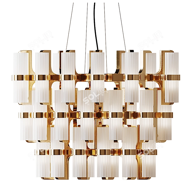 Graceful Crystal Soave Chandelier 3D model image 1