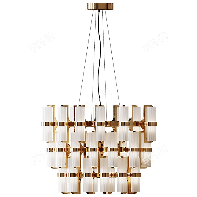 Graceful Crystal Soave Chandelier 3D model image 2