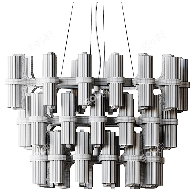 Graceful Crystal Soave Chandelier 3D model image 4