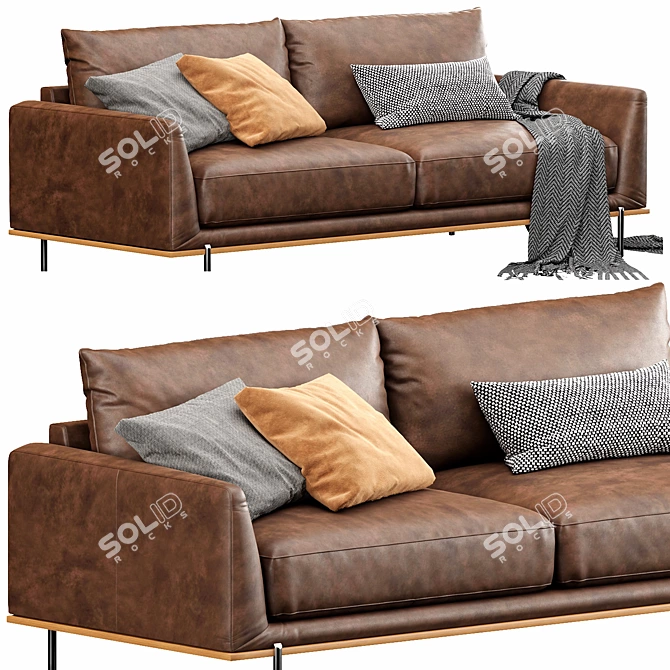 Modern Sofa 3D Model Kit 3D model image 3