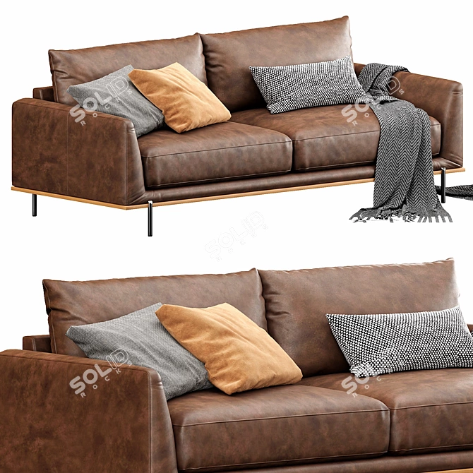 Modern Sofa 3D Model Kit 3D model image 5