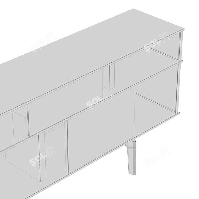 Elegant Lloyd Tex Storage Cabinets 3D model image 4