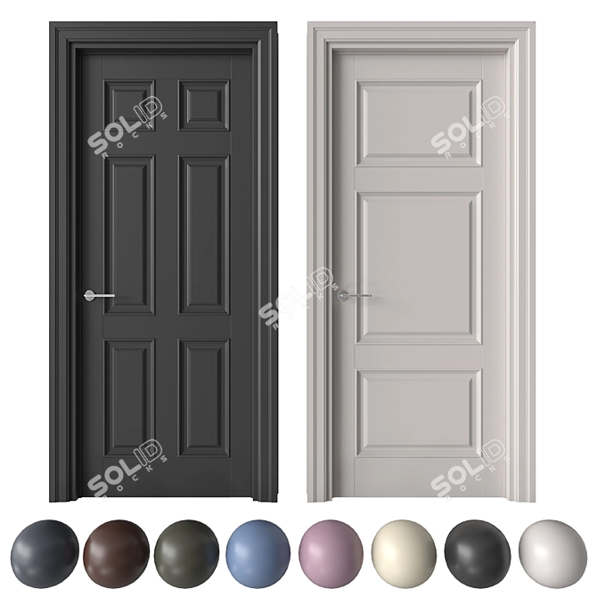 Academy Zeus Door Set 3D model image 1