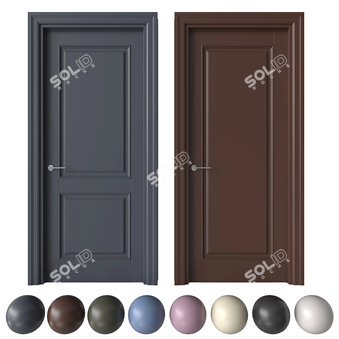 Academy Zeus Door Set 3D model image 2