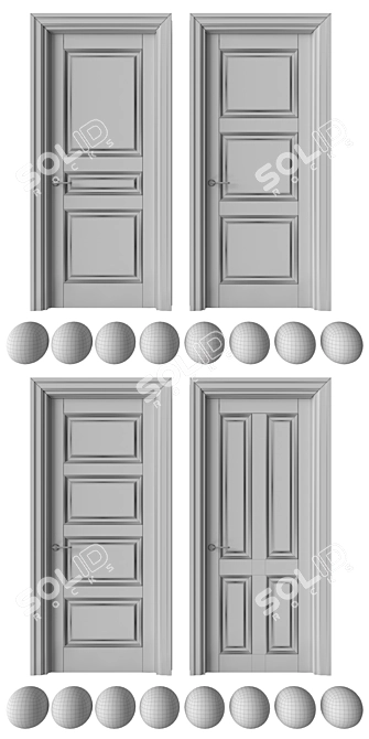 Academy Zeus Door Set 3D model image 6