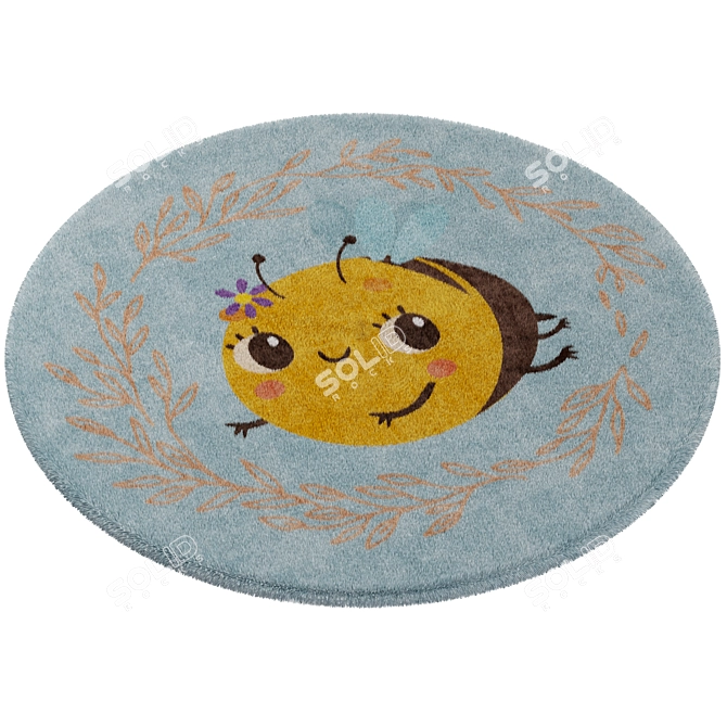 Kids Rug Set Ø950mm 3D model image 5