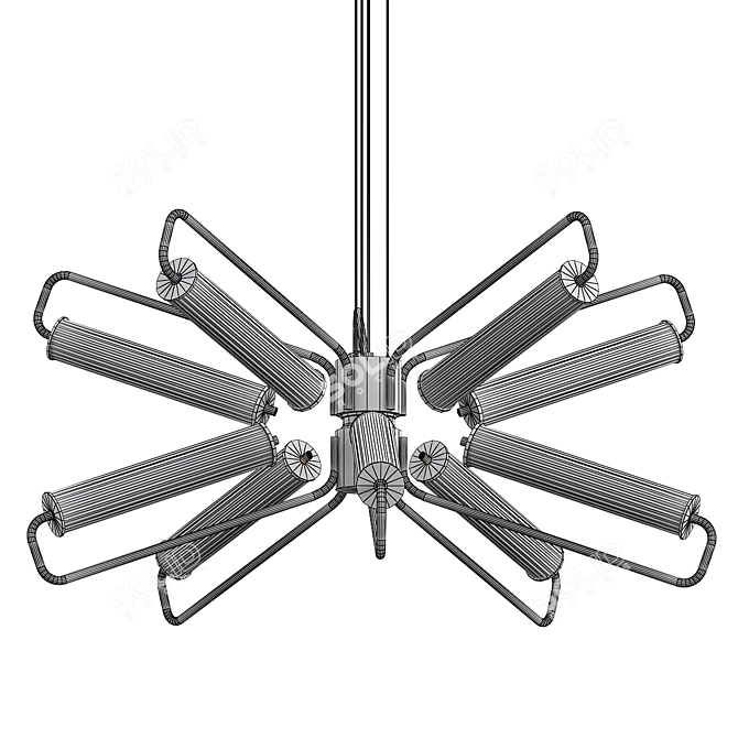 Miami I Modern Suspension Lamp 3D model image 4