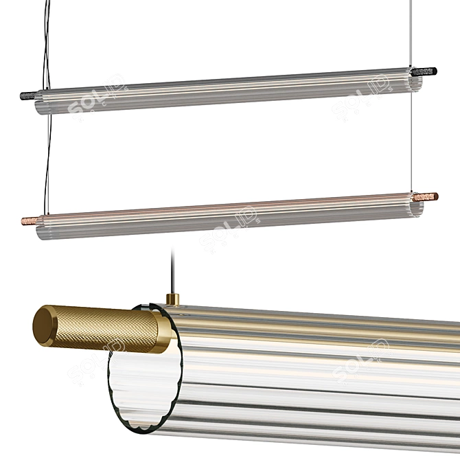 Elegant Trisel Olev Suspension Fixture 3D model image 1