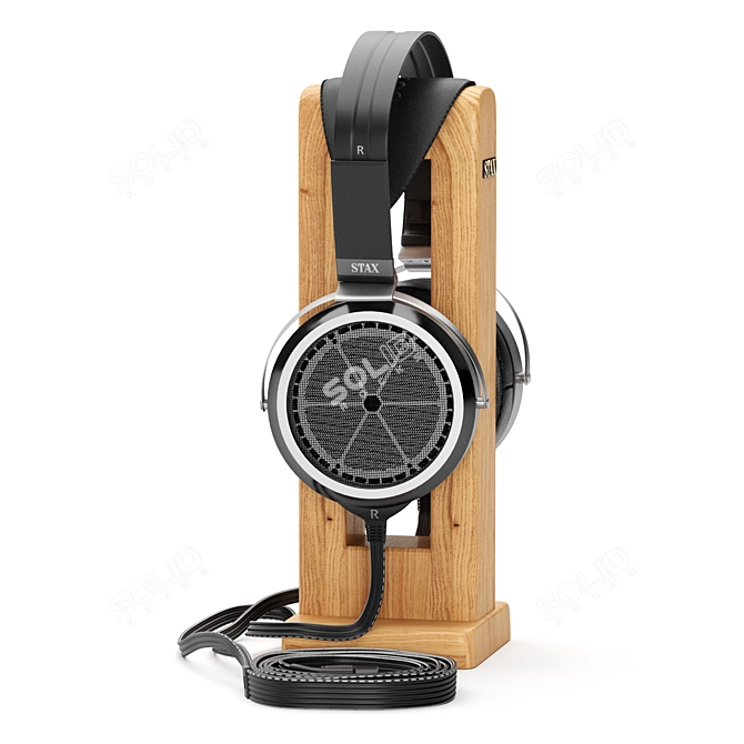 Luxury Open-Back Electrostatic Headphones 3D model image 3