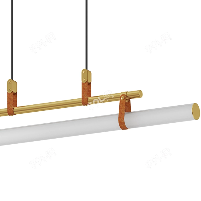  Sleek Minimalist Linear Pendant Light 3D model image 2