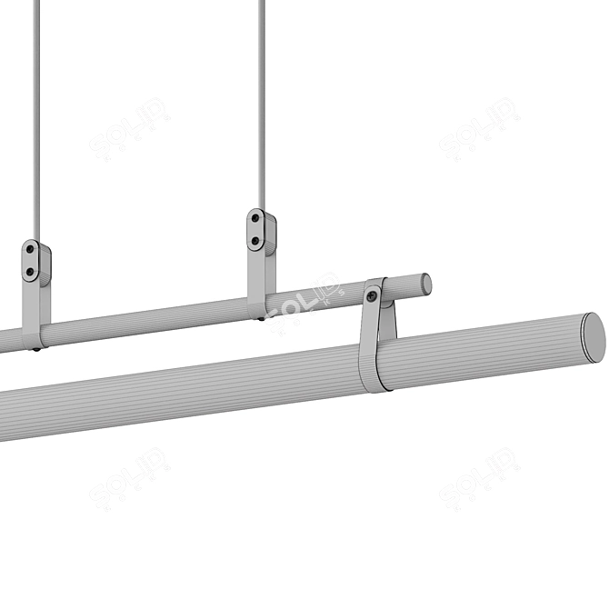  Sleek Minimalist Linear Pendant Light 3D model image 3