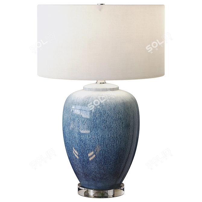 Blue Water Table Lamp Uttermost 3D model image 1