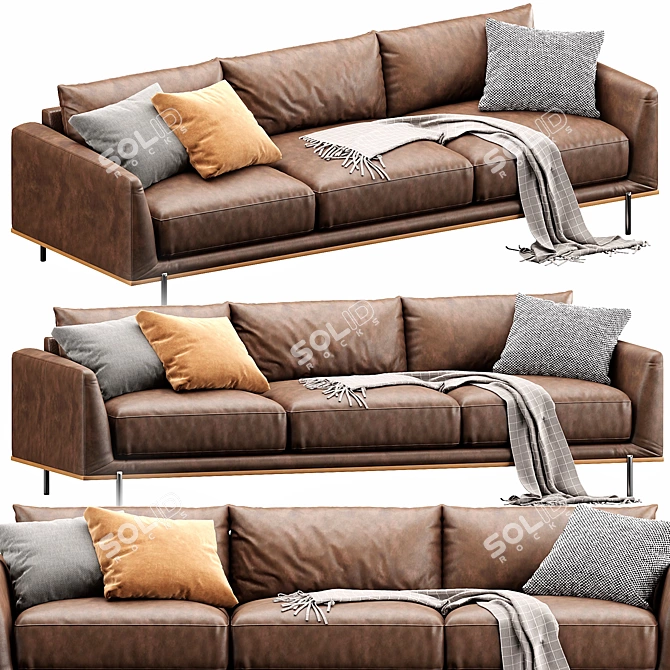 Modern Designer Nick Scali Sofa 3D model image 1