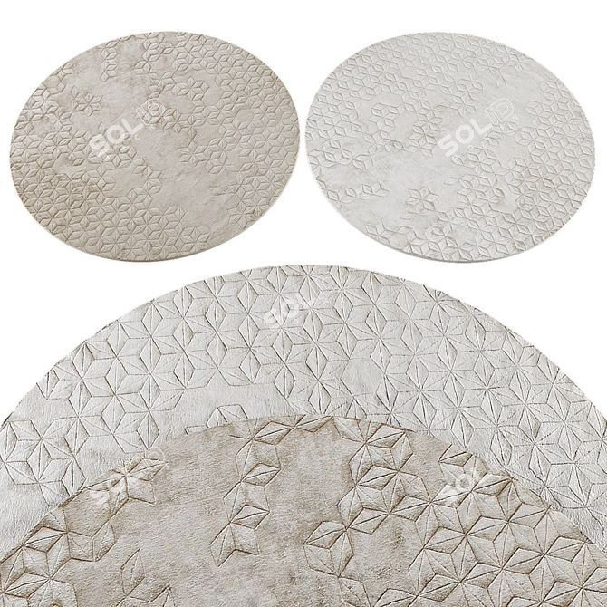 Round Rug Archive Collection 3D model image 1