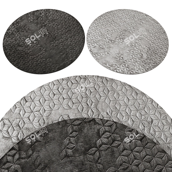 Round Rug Archive Collection 3D model image 2