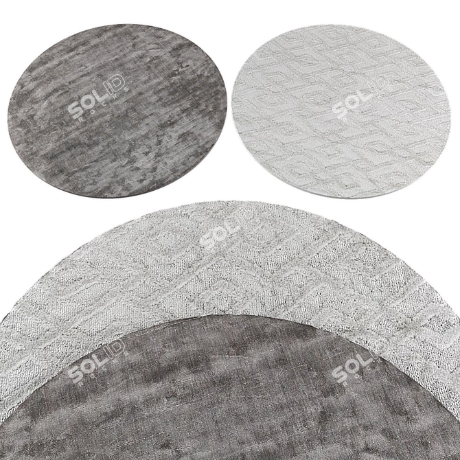 Round Rug Archive Collection 3D model image 3