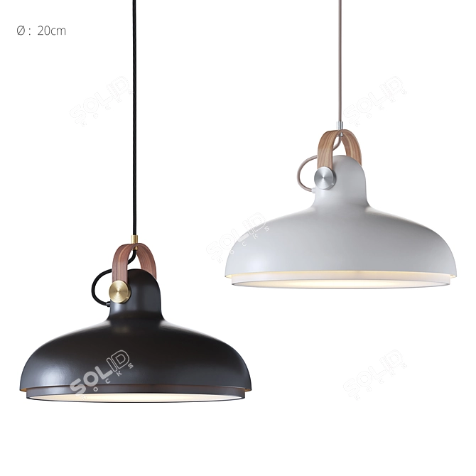 Modern Scandinavian Pendant Light 3D model image 7