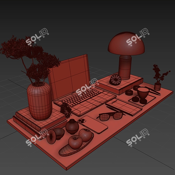 Ornamental Set 3D Render Bundle 3D model image 6