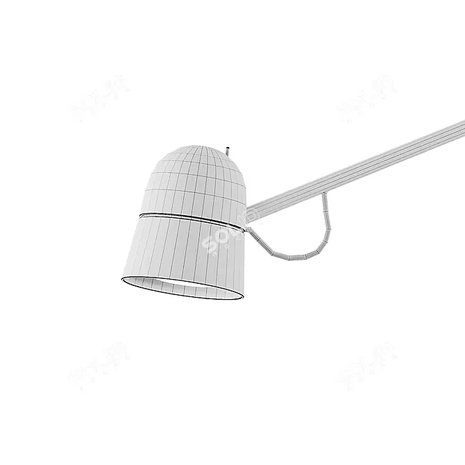 Adjustable LED Wall Lamp, Counterbalance 3D model image 4